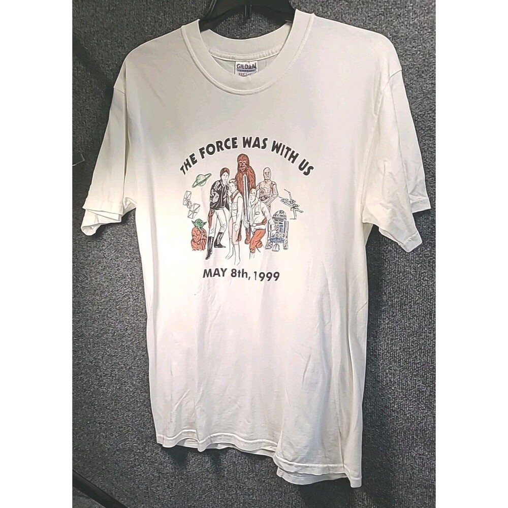 Vintage 1999 Star Wars The Force Was With US  Original T-shirt Size Large